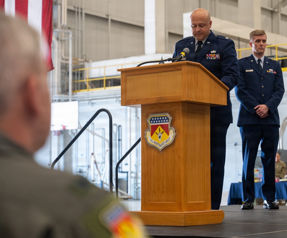 445th Maintenance Group hosts double change of command ceremony