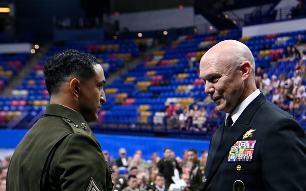 Soldiers Don Green Beret During Special Forces Graduation