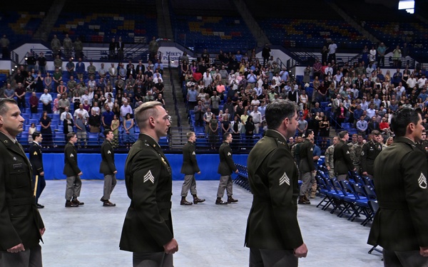 Soldiers Don Green Beret During Special Forces Graduation