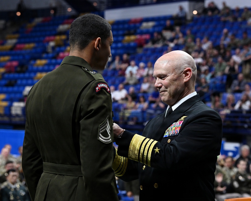 Soldiers Don Green Beret During Special Forces Graduation