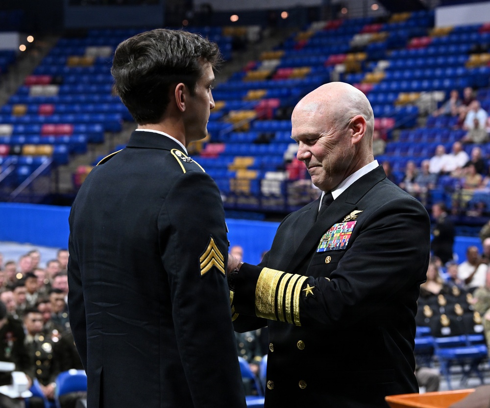 Soldiers Don Green Beret During Special Forces Graduation