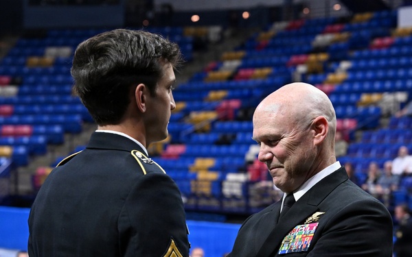 Soldiers Don Green Beret During Special Forces Graduation