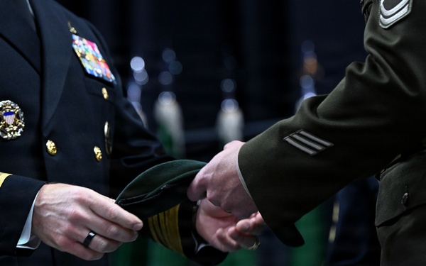 Soldiers Don Green Beret During Special Forces Graduation