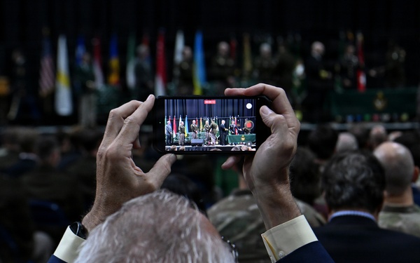 Soldiers Don Green Beret During Special Forces Graduation
