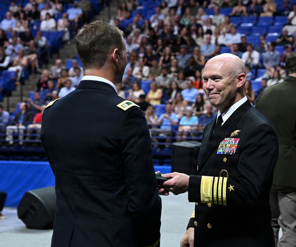 Soldiers Don Green Beret During Special Forces Graduation