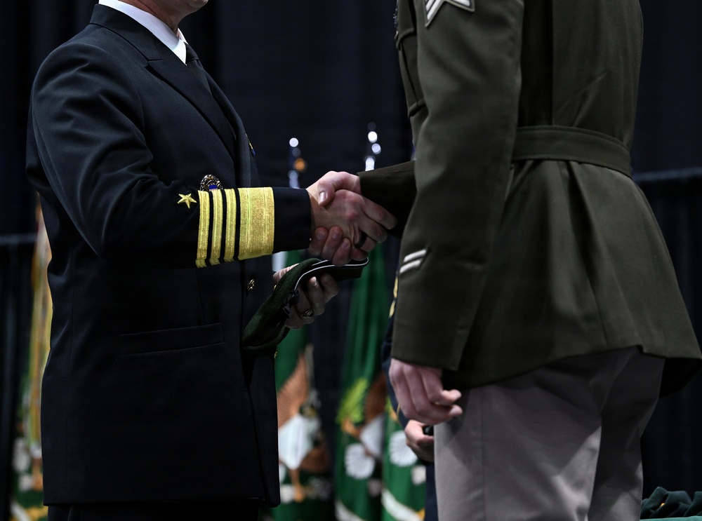 Soldiers Don Green Beret During Special Forces Graduation