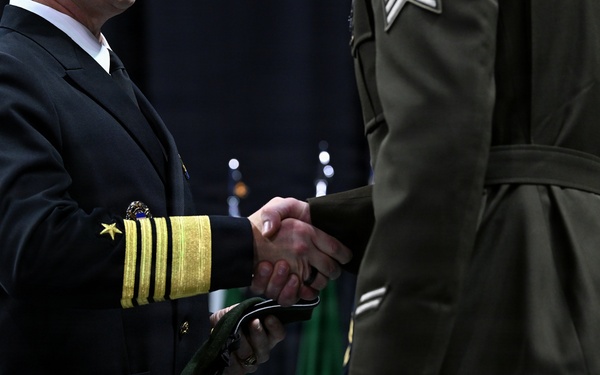 Soldiers Don Green Beret During Special Forces Graduation