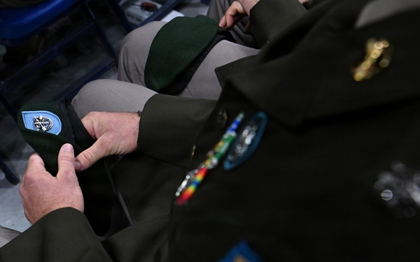 Soldiers Don Green Beret During Special Forces Graduation