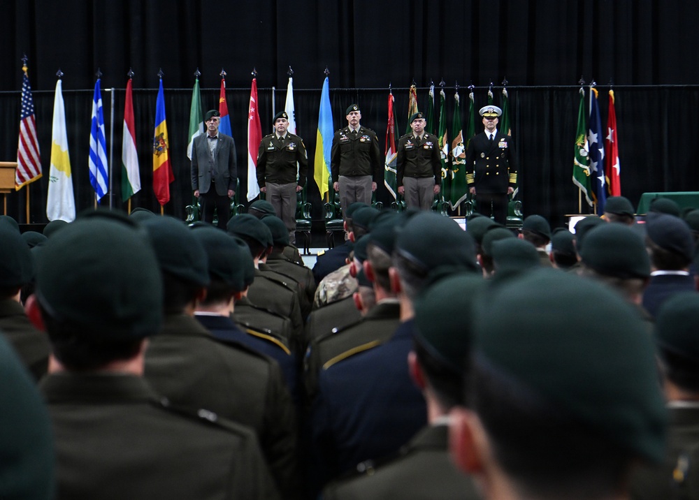 Soldiers Don Green Beret During Special Forces Graduation