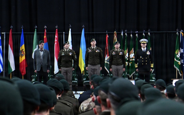 Soldiers Don Green Beret During Special Forces Graduation