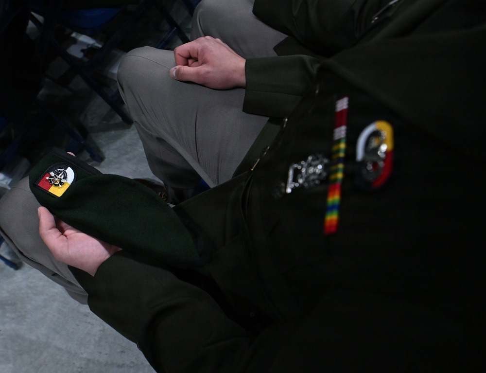 Soldiers Don Green Beret During Special Forces Graduation