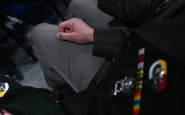 Soldiers Don Green Beret During Special Forces Graduation