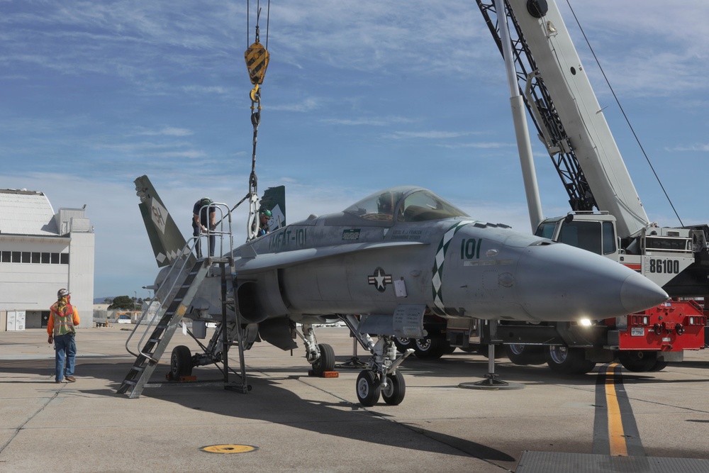 Devilfish hoist stricken aircraft