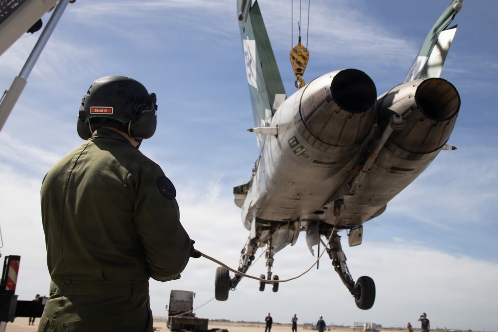 Devilfish hoist stricken aircraft