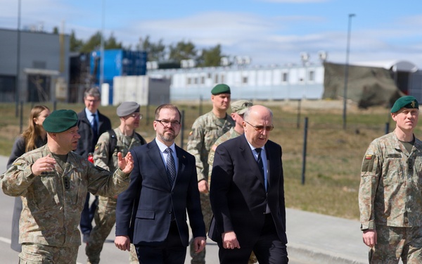 European Commissioner for Defence Tours Pabrade Training Area&amp;#xA;