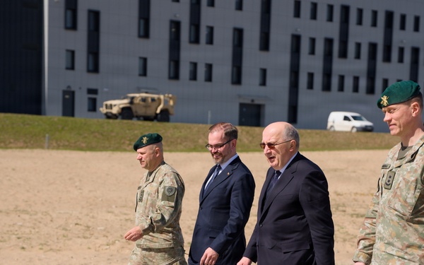 European Commissioner for Defence Tours Pabrade Training Area&amp;#xA;