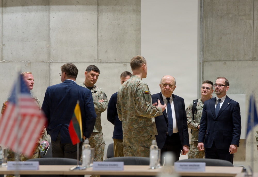 European Commissioner for Defence Tours Pabrade Training Area