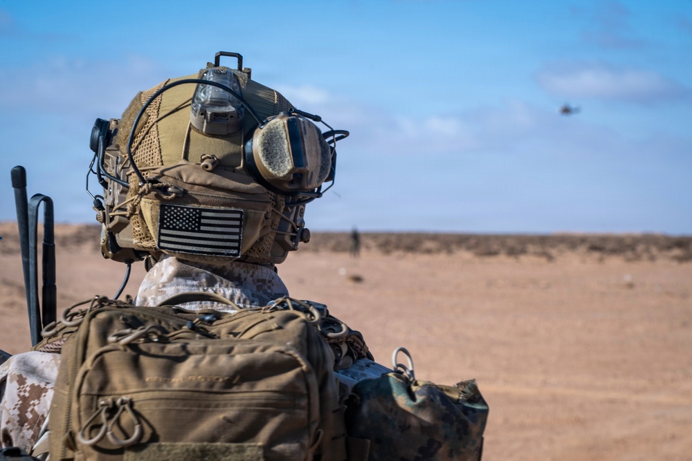Moroccan Puma helicopter supports multinational JTAC training at African Lion 26