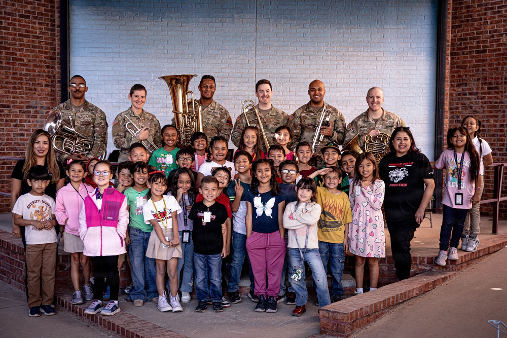 1st Armored Division Band Performs at Pebble Hills Elementary Career Day