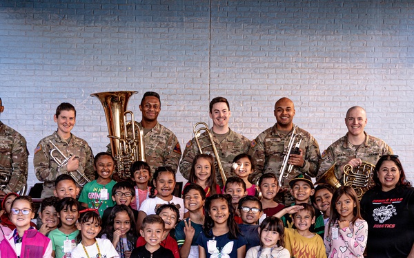 1st Armored Division Band Performs at Pebble Hills Elementary Career Day