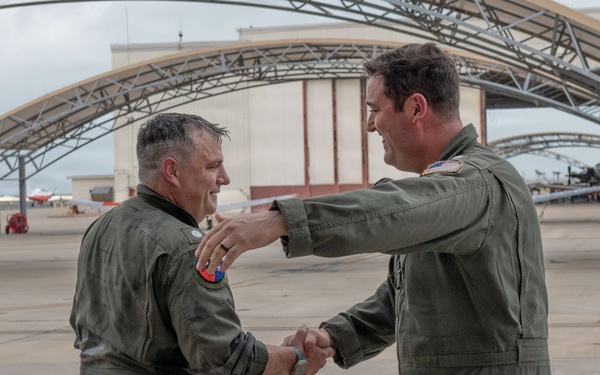 VT-28 Holds An Airborne Change of Command Ceremony