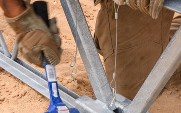 Airmen construct protective overhead cover in CENTCOM AOR