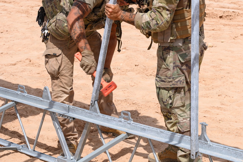 Airmen construct protective overhead cover in CENTCOM AOR