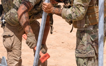 Airmen construct protective overhead cover in CENTCOM AOR