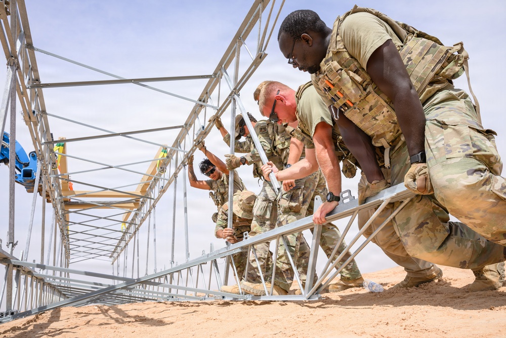 Airmen construct protective overhead cover in CENTCOM AOR