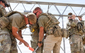 Airmen construct protective overhead cover in CENTCOM AOR