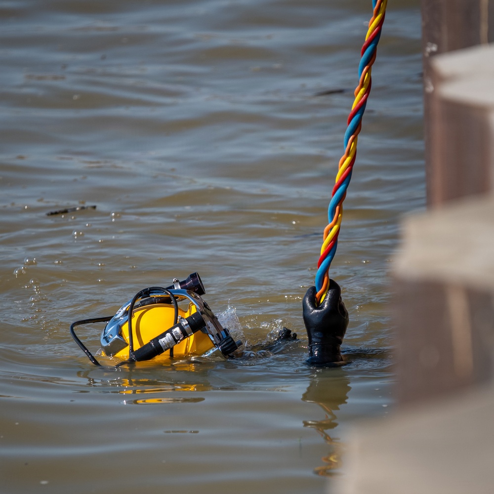 Diving at Huron Pier, Inspecting the Recent Repairs