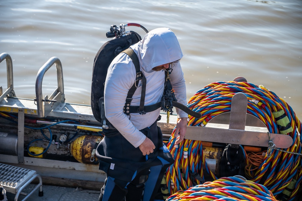 Diving at Huron Pier, Inspecting the Recent Repairs