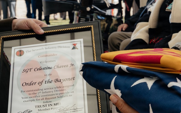 7th Infantry Division Participate in the Repatriation of Sgt. Celestino Chavez Jr.