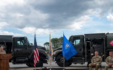 New Jersey Air National Guard Airman receives Bronze Star medal during ceremony at the 177th Fighter Wing