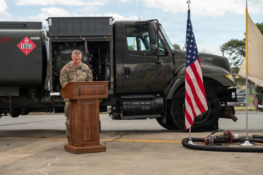 New Jersey Air National Guard Airman receives Bronze Star medal during ceremony at the 177th Fighter Wing