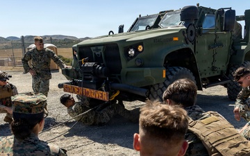U.S. Marines take the wheel during JLTV driver course
