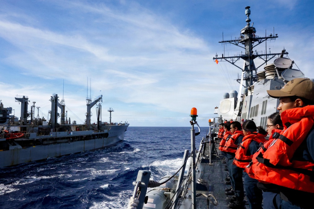 Replenishment-at-Sea Aboard USS Mason (DDG87)