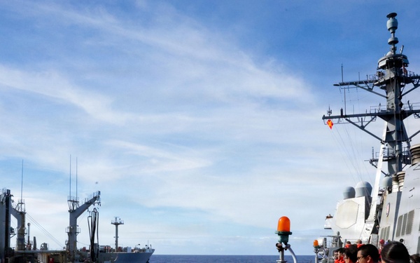 Replenishment-at-Sea Aboard USS Mason (DDG87)