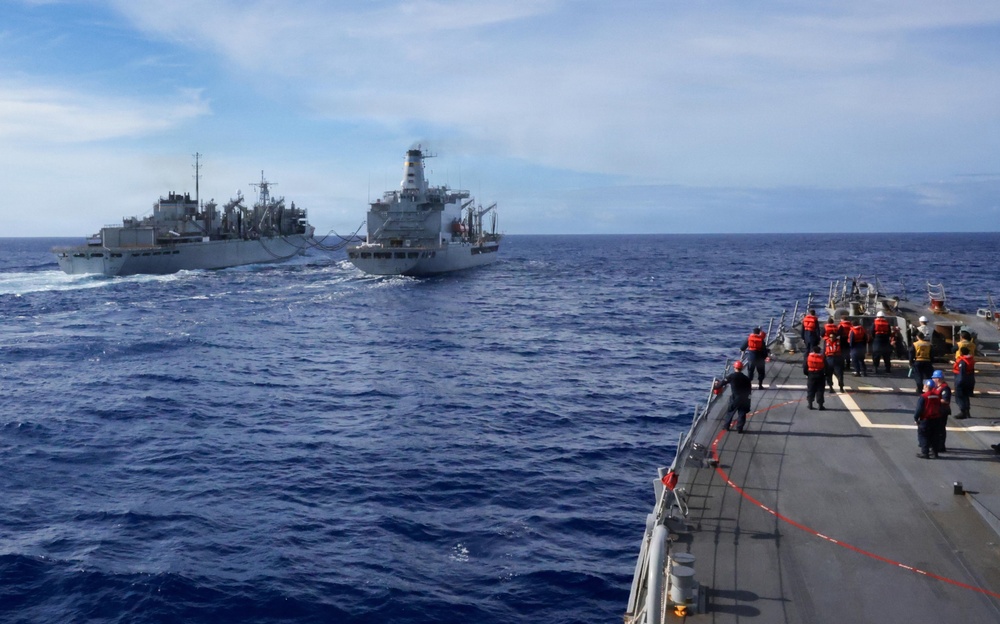 Replenishment-at-Sea Aboard USS Mason (DDG87)