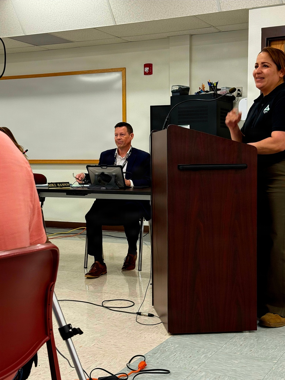 Fort McCoy personnel support April 2026 MOMC visit to Tomah School Board meeting