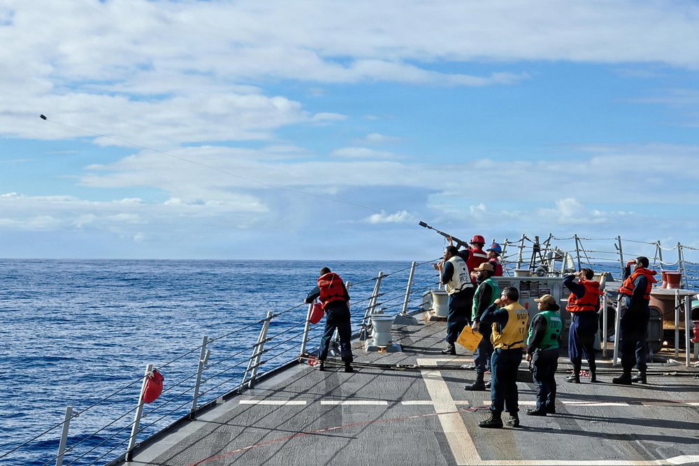 Replenishment-at-Sea Aboard USS Mason (DDG 87)