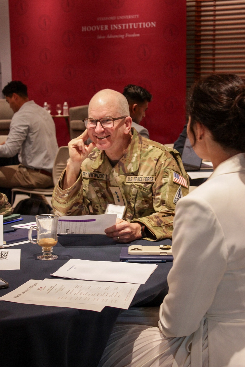 Lt. Gen. Dennis Bythewood participates in the "Cosmic Conquests" Space &amp; Wargaming Workshop at the Hoover Institution, Stanford University