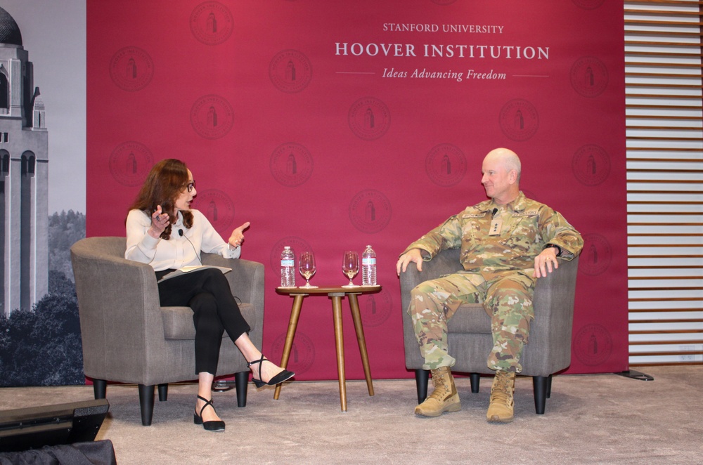 Lt. Gen. Dennis Bythewood participates in the "Cosmic Conquests" Space &amp; Wargaming Workshop at the Hoover Institution, Stanford University