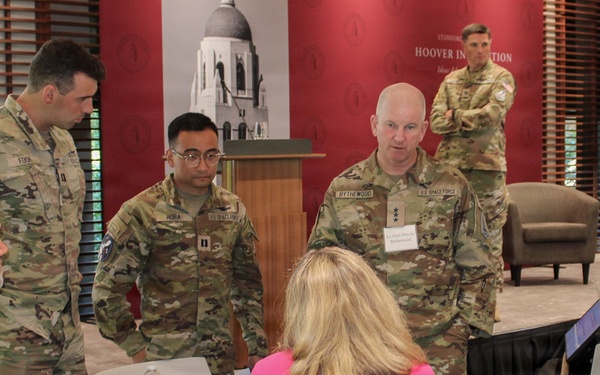 Lt. Gen. Dennis Bythewood participates in the "Cosmic Conquests" Space &amp; Wargaming Workshop at @Hoover Institution, Stanford University
