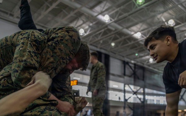 U.S. Marines participate in a Marine Corps Martial Arts Program course during exercise Red Flag