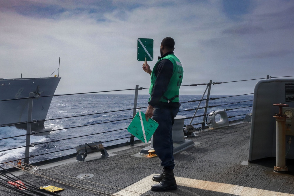 Replenishment-at-Sea Aboard USS Mason (DDG 87)