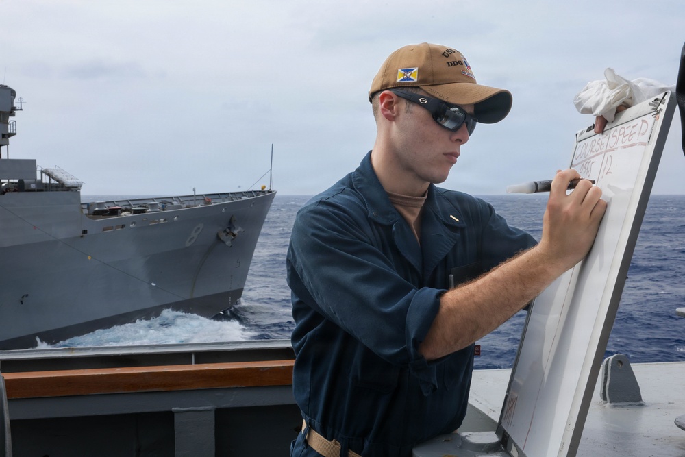 Replenishment-at-Sea Aboard USS Mason (DDG 87)