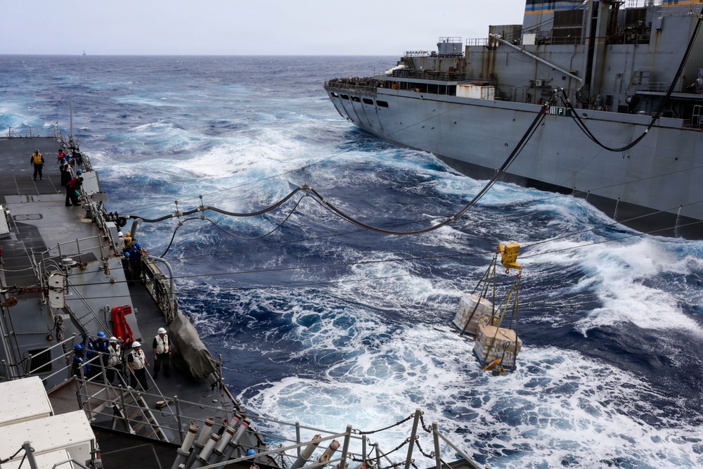 Replenishment-at-Sea Aboard USS Mason (DDG 87)