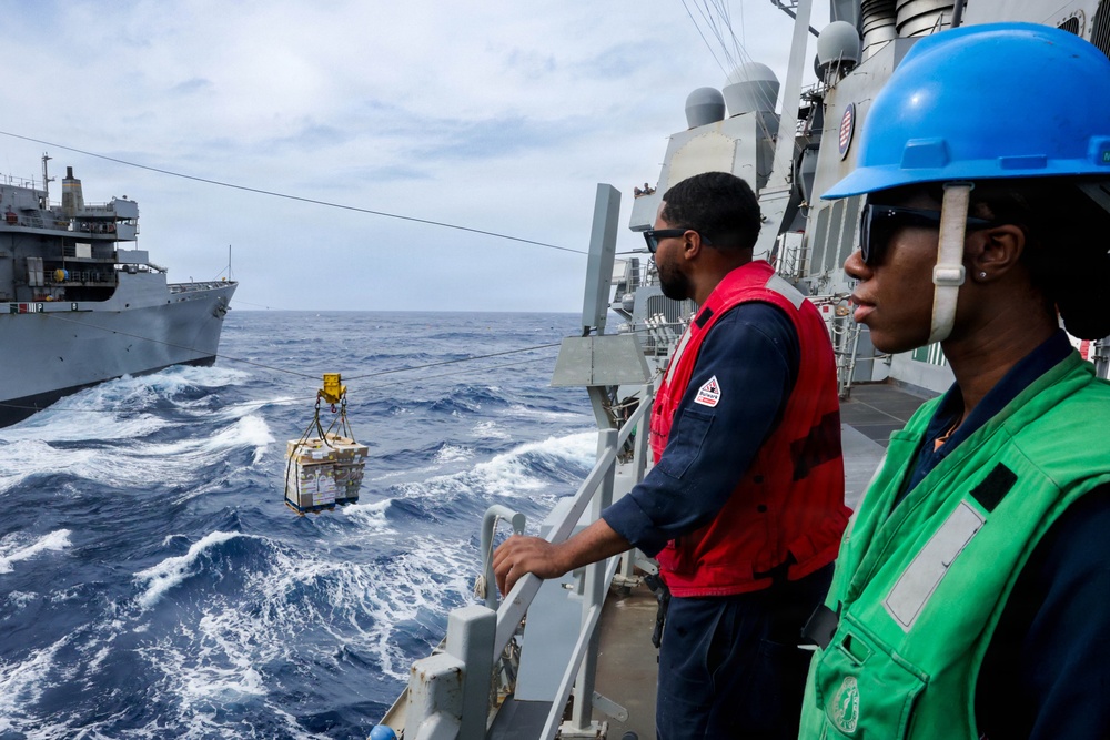 Replenishment-at-Sea Aboard USS Mason (DDG 87)