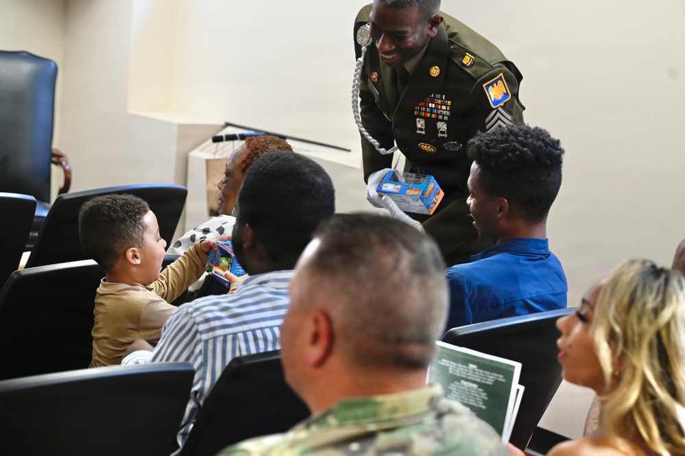 U.S. Army Master Sgt. Rayshod J. Thompson promotion ceremony